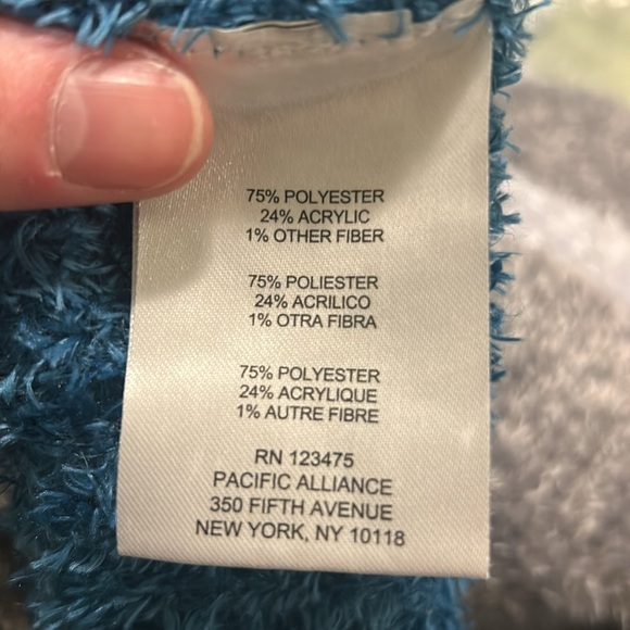 {Ellen Tracy} Downtown Glam Block Grey Stella Blue Sweater - Picture 4 of 4